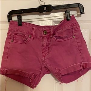 Pink Denim Shorts